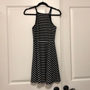 Bloomingdales aqua brand stripped dress